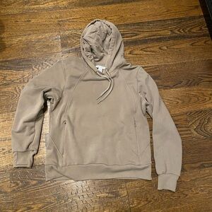 Athleta Womens Hooded Pullover Sweatshirt - Taupe size M